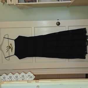 INC International Concepts Black Spaghetti Strap Maxi Sundress. Size 12